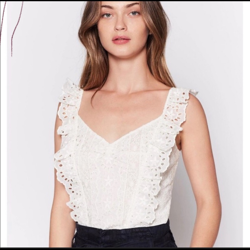 Captina Sleeveless Eyelet Top by Joie